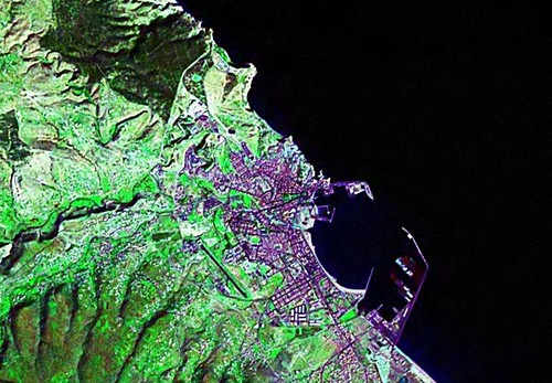 Melilla Enclave Border Fence Limits Study - Landsat ETM+ N-30-35_2000 (1-40,000)