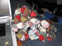 Completed Paper Ball Ornaments