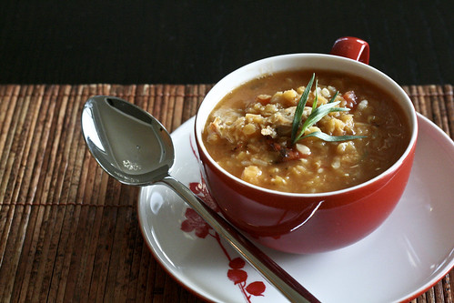 suasage and lentil soup