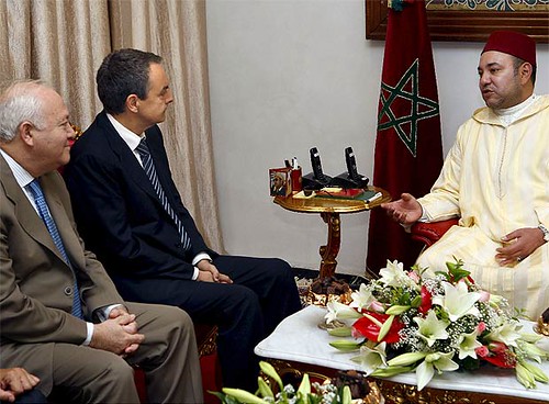 Zapatero con el Rey Mohamed VI