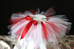 Red and White Tutu    1-2 years Short Length