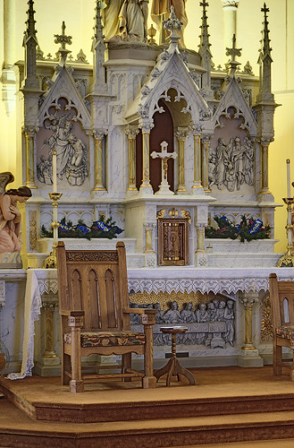 Saint Bernard Roman Catholic Church, in Albers, Illinois, USA - altar