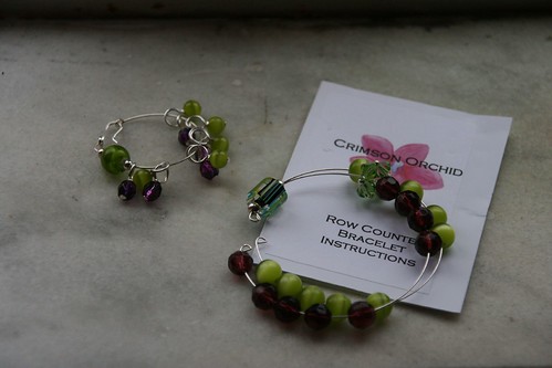 Stitch Markers and Row Counter Bracelet