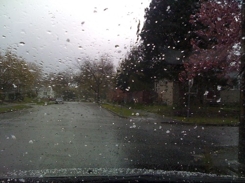 April hailing in Portland