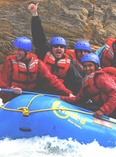 Michael Cayley goes white water rafting
