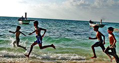 running against waves