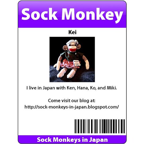 Sock Monkey Kei's Official Badge (by martian cat)