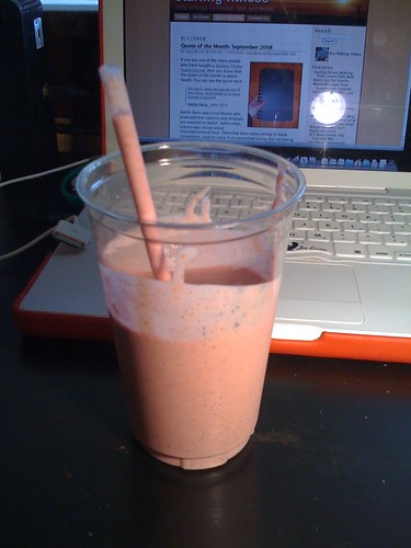 Strawberry cottage cheese smoothie by LauraMoncur from Flickr