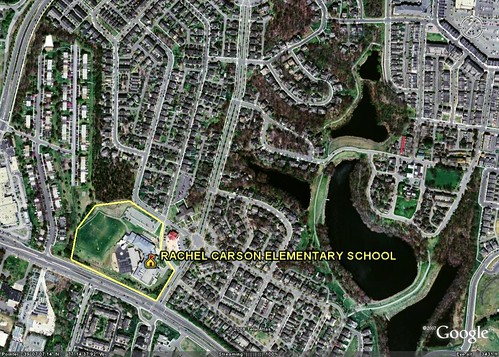 Kentlands, Gaithersburg, MD (underlying image from Google Earth)