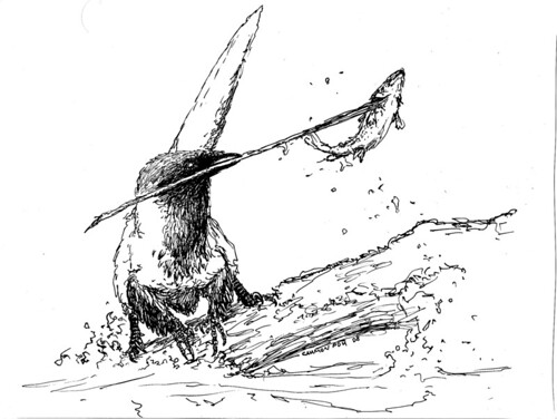 fishing corvidicus-dinosauroid