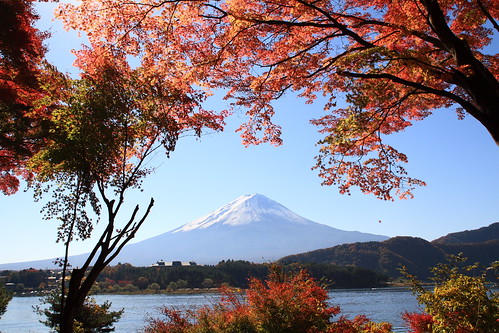  フリー画像| 自然風景| 山の風景| 富士山| 紅葉| 日本風景|      フリー素材| 