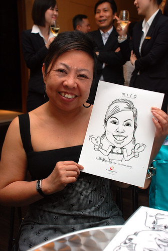 Caricature live sketching for Far East Organisation SPH Media Night The Miro 12