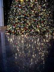 Christmas tree inside the Sears Tower