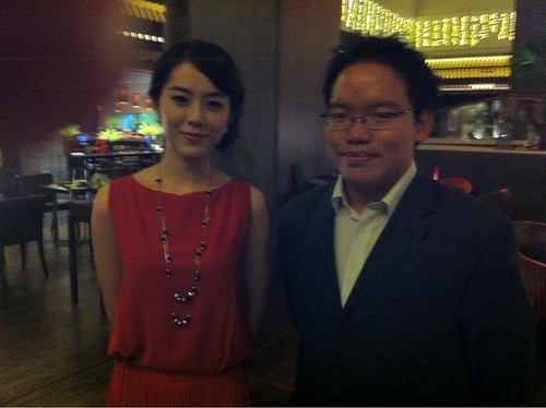 With the actress Meng Li 孟丽