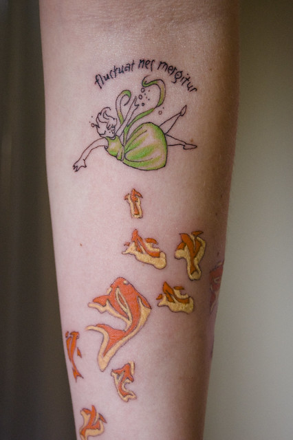 wendy's tattoo - goldfish. i love my tattoo! i got it last night at tattoo 