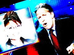 Jon Stewart + Sarah Palin on TV