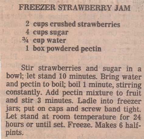 Frozen strawberry jam recipes