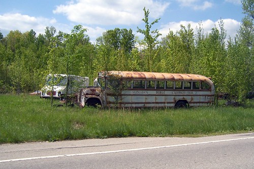 School bus graveyard