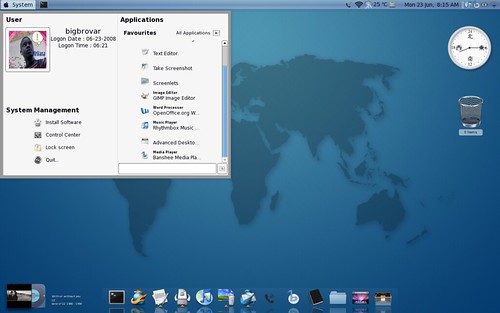 Ubuntu system menu