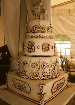 ornate wedding cake