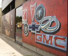 General Motors automobile mural