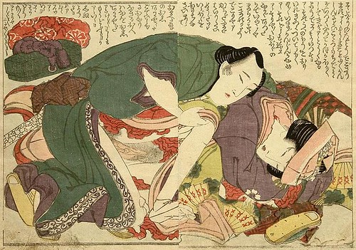 -Hokusai - Overlapping Skirts - From Behind - c.1820. by you.