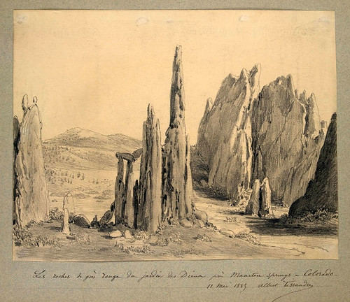 008- Las rocas rojas en el jardin de Diana cerca de Manituou Spring Colorado 1885