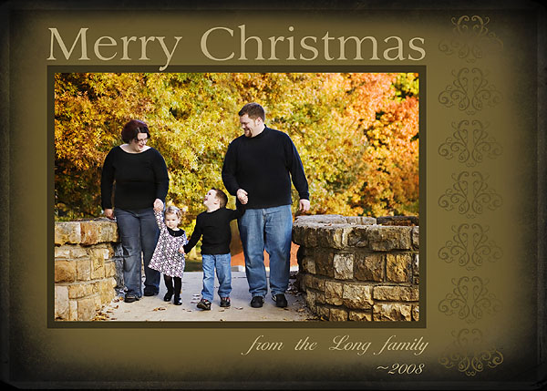 Our family Christmas card, 2008