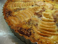 Pear and Bittersweet Chocolate Tart