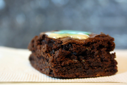 Andes Mint Brownies with Irish Cream Icing