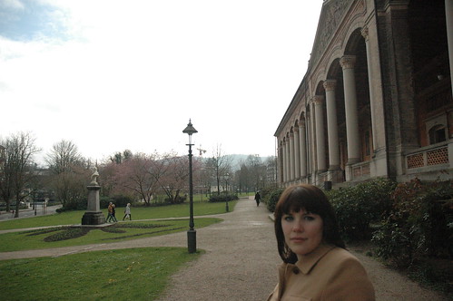 In front of the baths
