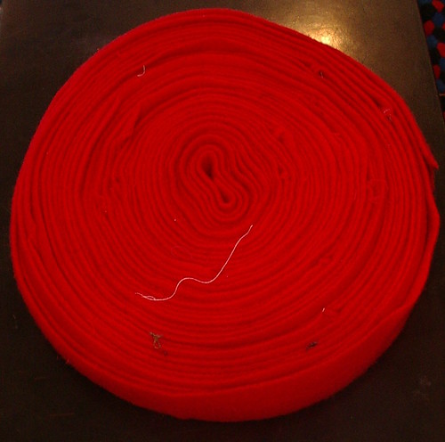 wool wound into a reel