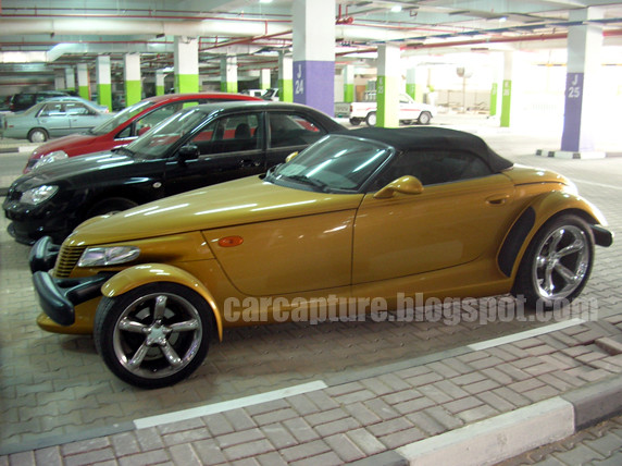 auto cars car gold automobile convertible exotic chrysler autos prowler doha qatar ???