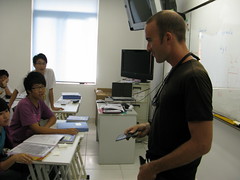 Speaking with students at the Sino-Canadian high school in Luxu, Jiangsu Province, China