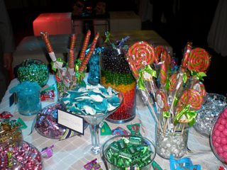 multicolored candy buffet