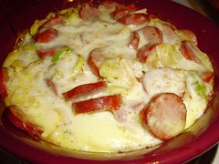 Sausage and egg leek casserole