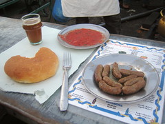 Sausage and bread
