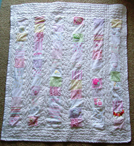 Baby Quilt using Baby Clothes 3