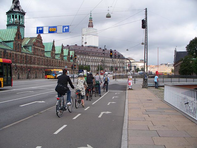 Copenhagen - Bike Lane Backs Up