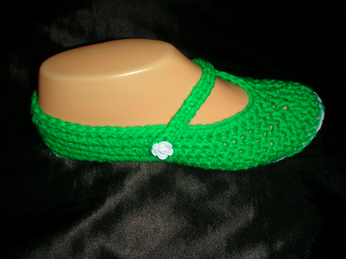Green slippers