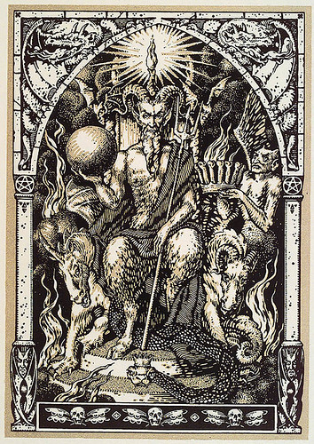 002-Satanas sentado en el trono- Maurice Garçon. La Vie Execrable de Guillemette Babin, Sorciere 1926
