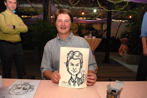 Caricature live sketching for Mark and Ivy's wedding solemization - 12