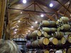 Barrels against the ceiling