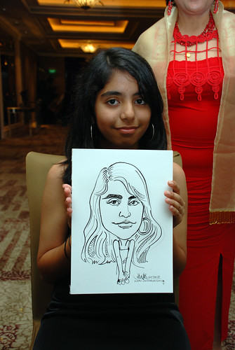 caricature live sketching for wedding dinner 120708  - 41