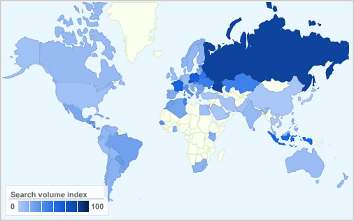Madriva popularity map