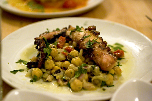 Grilled Octopus, Bean Salad