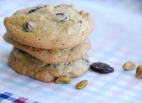 Chocolate Chip, Cherry, and Pistachio Cookies