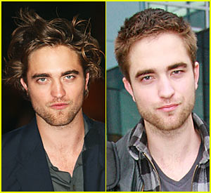 Robert Pattinson before hair cut & after hair cut by Team Stefan from Vampire Diaries (Meghan)