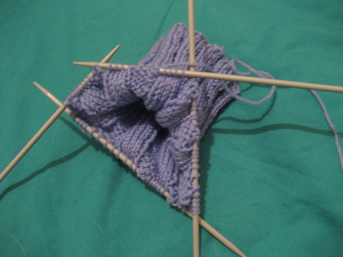 knitting on DPNS