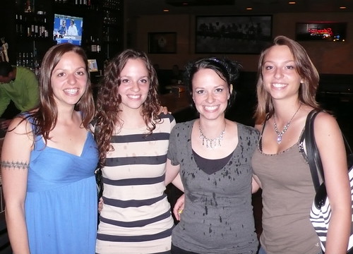 My sisters and I, out together for the night